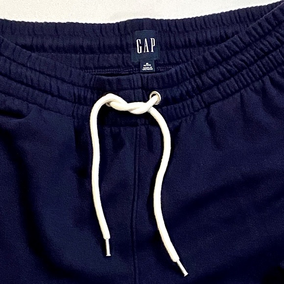 GAP Vintage Soft Knit Joggers Navy Cream Drawstring - Picture 5 of 16